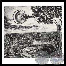 II CRECIENTE / ZUNEHMENDER MOND II - Grabado de Fabiola Adam